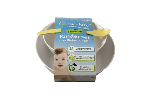 Biodora комплект бебе купички и лъжичка от био пластмаса